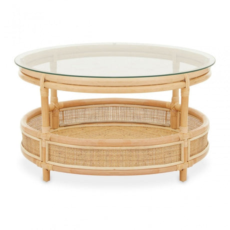 Mataram Coffee Table With Glass Top