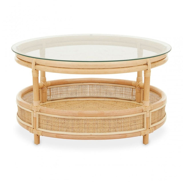 Mataram Coffee Table With Glass Top