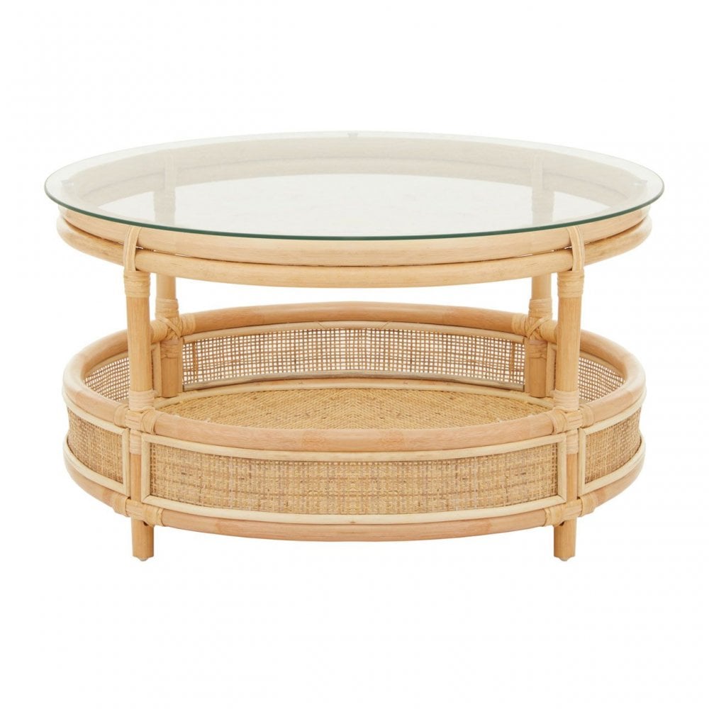 Mataram Coffee Table With Glass Top