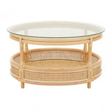 Mataram Coffee Table With Glass Top