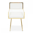 Azalea Ivory Leather Effect Dining Chair
