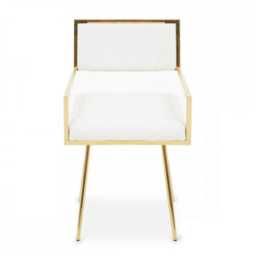 Azalea Ivory Leather Effect Dining Chair