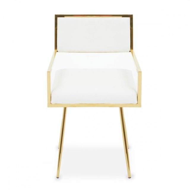 Azalea Ivory Leather Effect Dining Chair