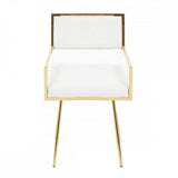 Azalea Ivory Leather Effect Dining Chair