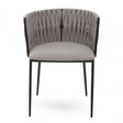 Gilden Grey Dining Chair With Woven Back