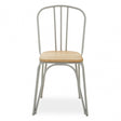 District Grey Finish Metal Frame Dining Chair