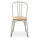 District Grey Finish Metal Frame Dining Chair