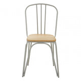 District Grey Finish Metal Frame Dining Chair