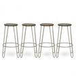 District Silver Finish Metal Frame Bar Stool