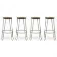 District Grey Finish Metal Frame Bar Stool