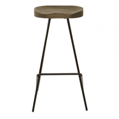 District Elm Wood Bar Stool