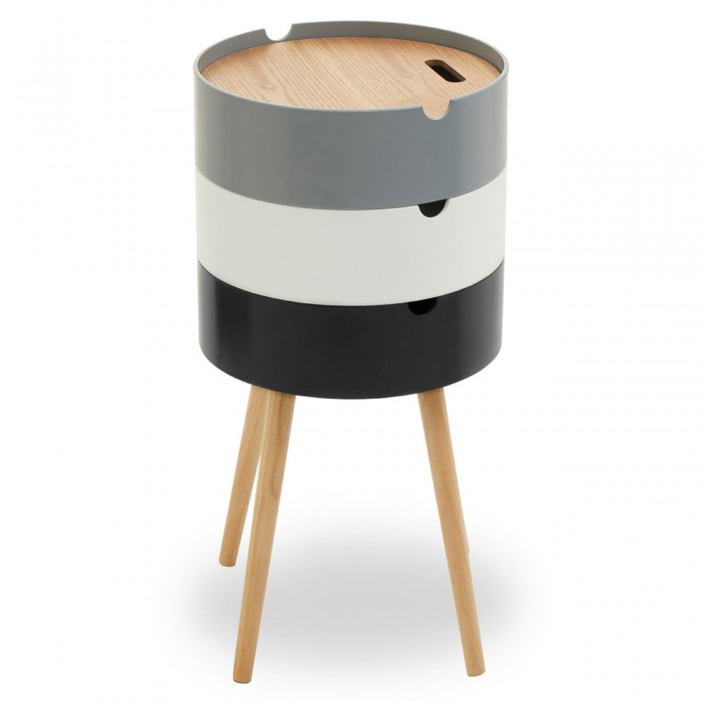 Viborg Three Tier Storage Side Table