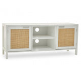 Sherman Black Rattan Media Unit