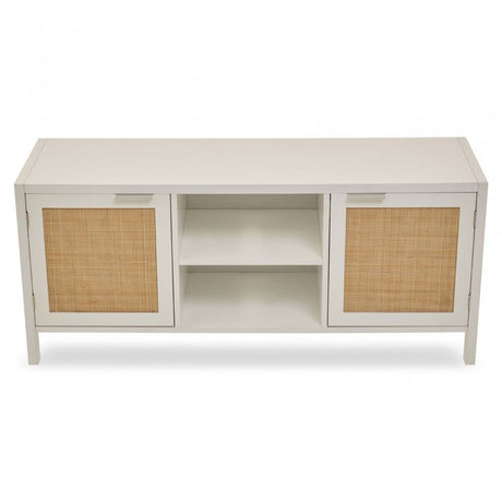 Sherman Black Rattan Media Unit