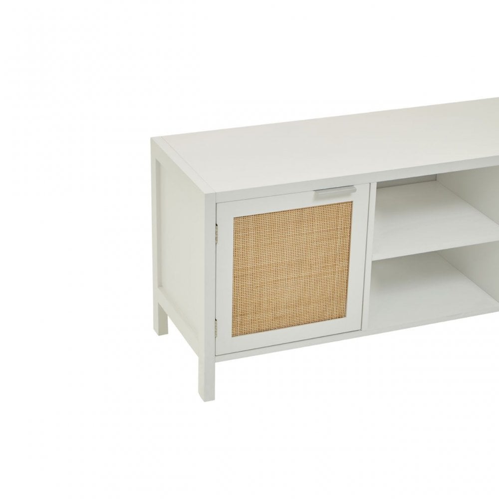 Sherman Black Rattan Media Unit