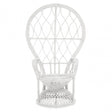 Java White Rattan Curved Chair