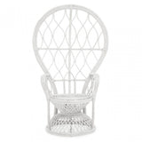 Java White Rattan Curved Chair