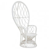 Java White Rattan Curved Chair