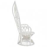 Java White Rattan Curved Chair