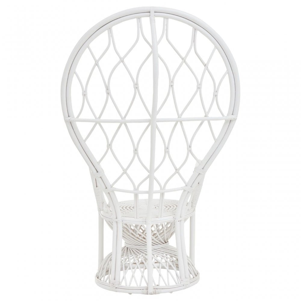 Java White Rattan Curved Chair