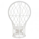 Java White Rattan Curved Chair