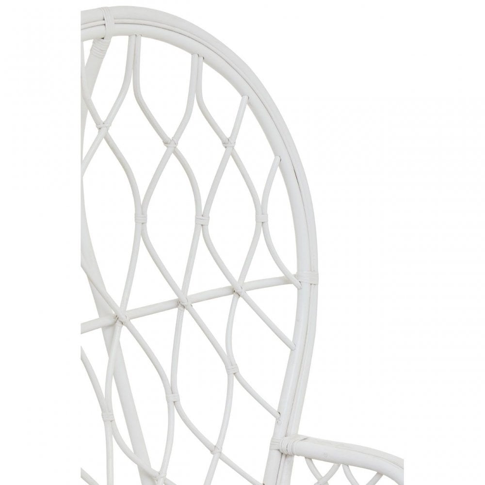 Java White Rattan Curved Chair