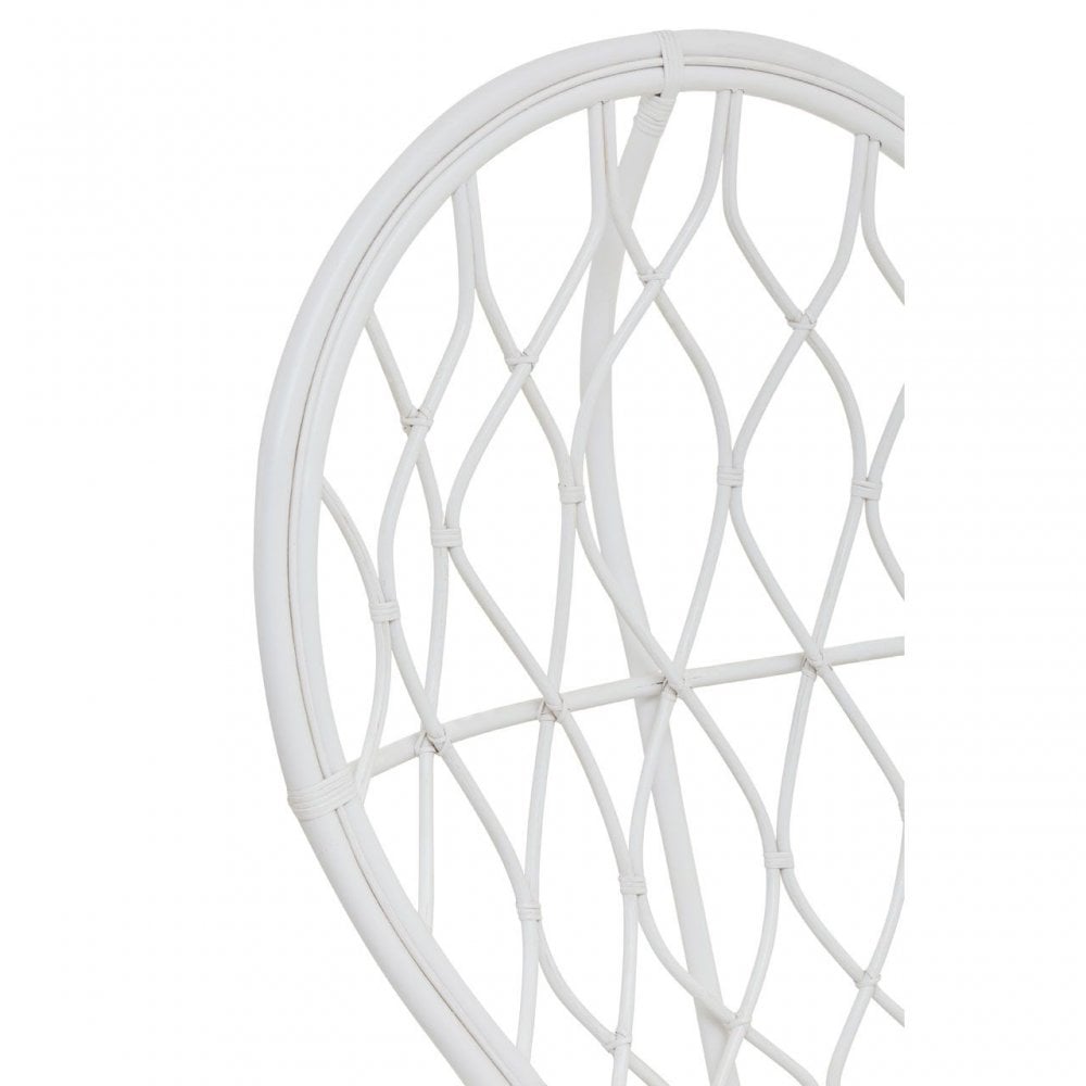 Java White Rattan Curved Chair