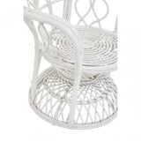 Java White Rattan Curved Chair