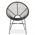 Java Black Rattan Round Chair