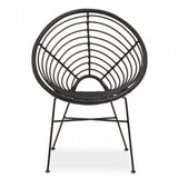Java Black Rattan Round Chair