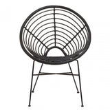 Java Black Rattan Round Chair