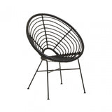 Java Black Rattan Round Chair