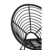 Java Black Rattan Round Chair