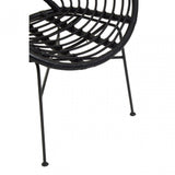 Java Black Rattan Round Chair