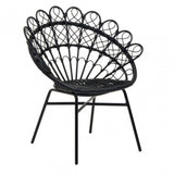 Java Black Rattan Peacock Chair