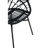 Java Black Rattan Peacock Chair