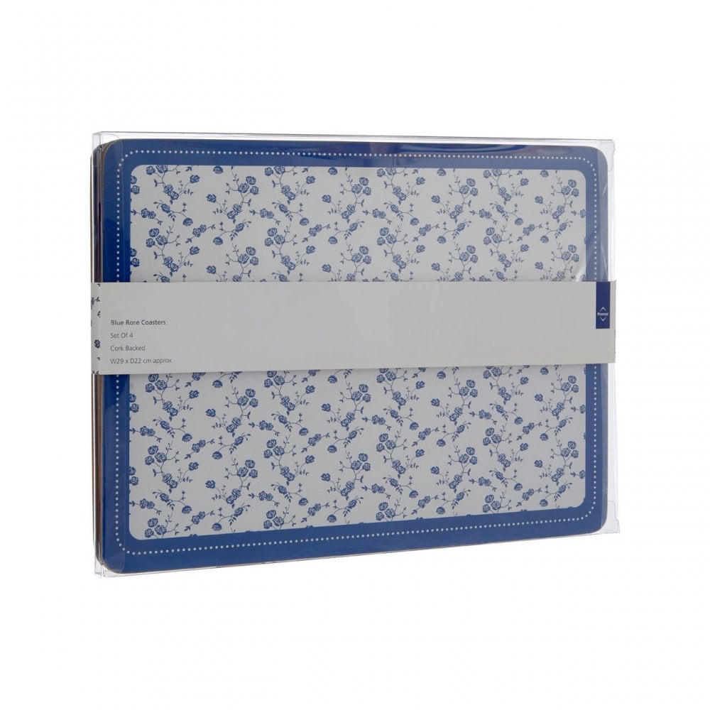 Blue Rose Placemats - Set Of 4
