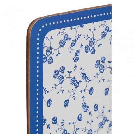 Blue Rose Coasters - Set Of 4