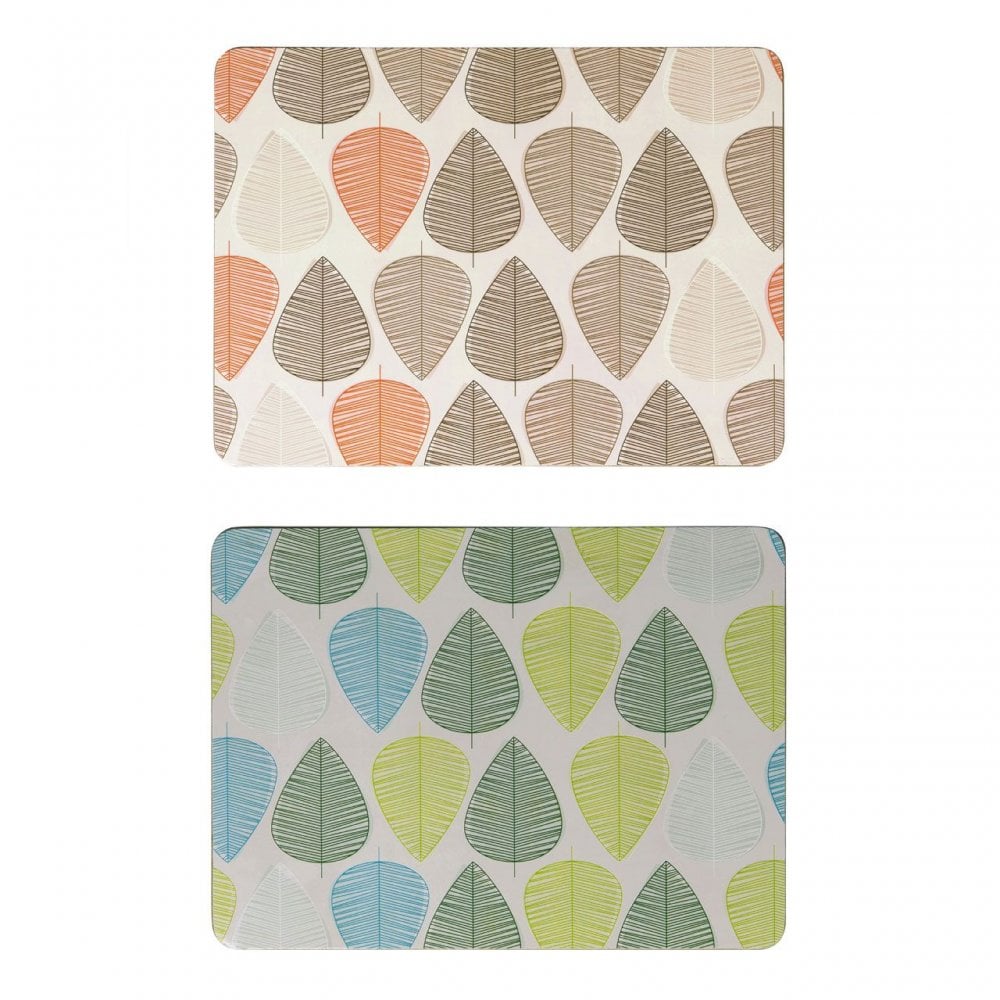Orange Leaf Placemats - Set Of 4
