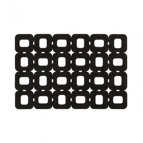 Black Felt Block Design Placemats