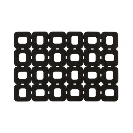Black Felt Block Design Placemats