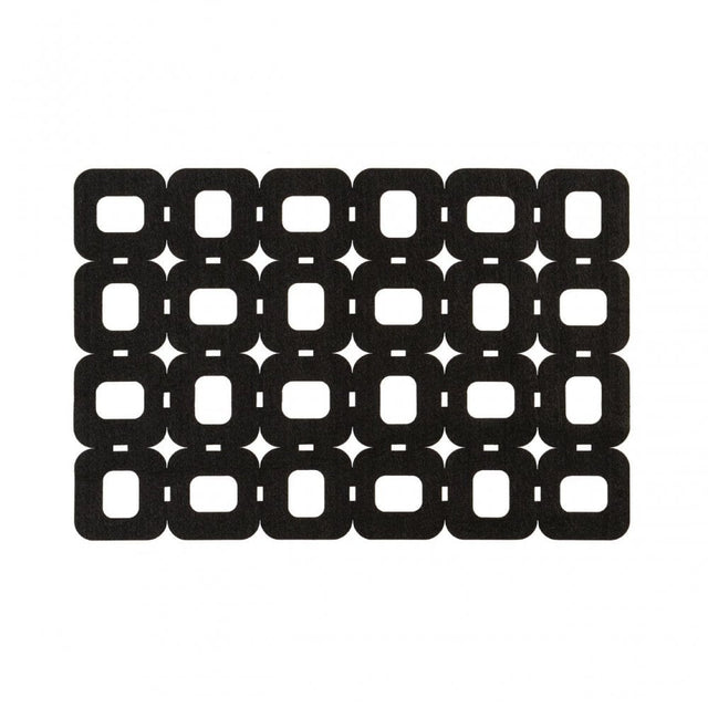 Black Felt Block Design Placemats