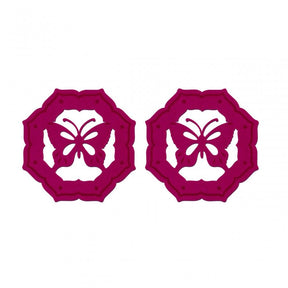 Hot Pink Butterfly Hexagonal Placemats