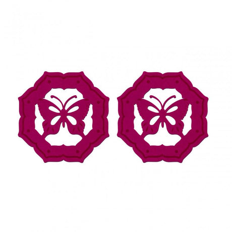 Hot Pink Butterfly Hexagonal Placemats