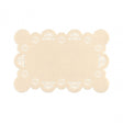 Flower Design Ivory Placemats - Set Of 2