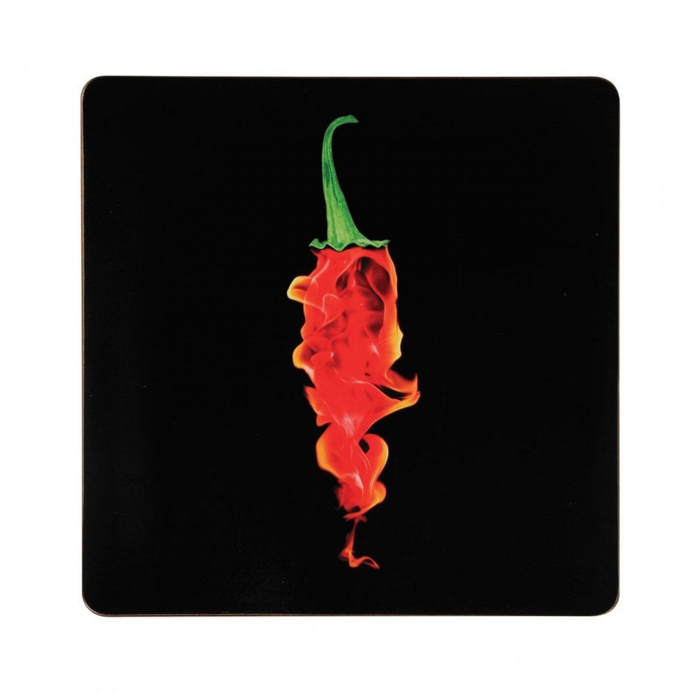 Flaming Chilli Placemats - Set Of 4
