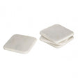 Off White Square Marble Coasters - Set Of 4