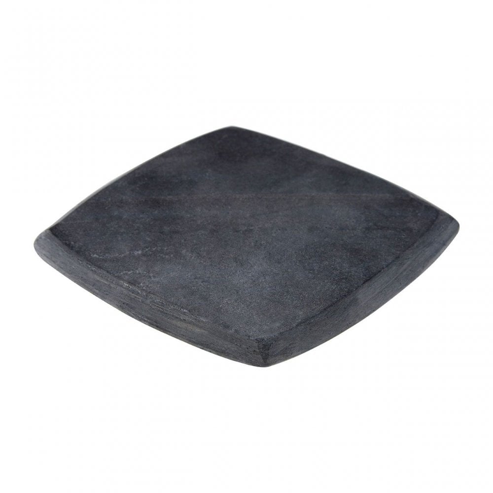 Dark Grey Marble Square Coasters - Set Of 4