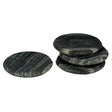 Grey Marble Round Coasters - Set Of 4