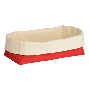 Red And Cream Oval Bread Basket